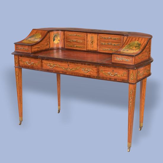 An Attractive Satinwood Carlton House Desk